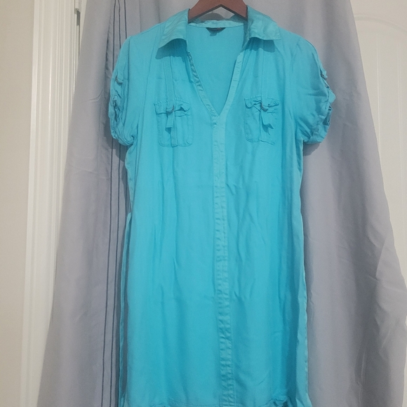 Button-down Shirt Mini Dress - Picture 2 of 3